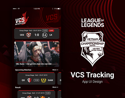 VCS Tracking - App UI Design