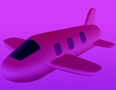 3D cartoon air plane