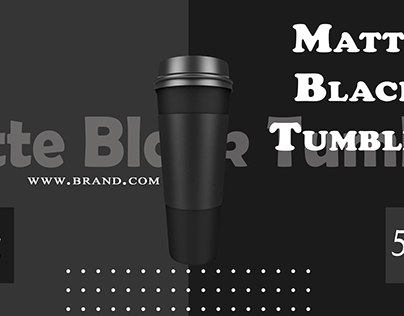 matte black tumbler banner