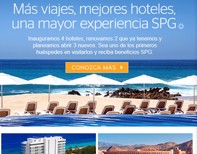 Starwood New Openings Email Campaign