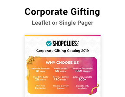 Corporate Gifting Leaflet or Single Pager