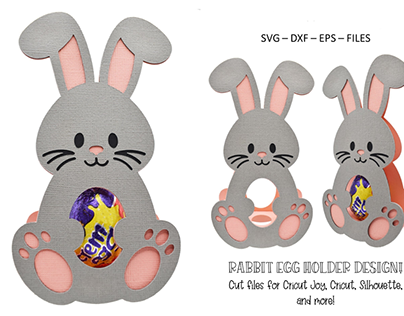 Egg holder SVG | Rabbit design