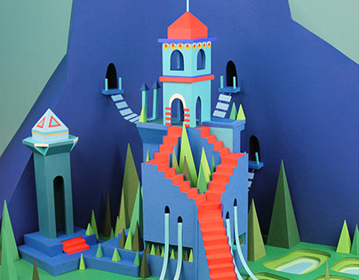 The PaperCut staircase castle
