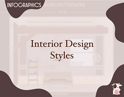 Interior design styles infografics