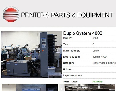 Duplo System 4000 by Printers Parts & Equipment