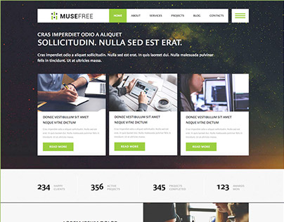 Adobe Muse Website Template