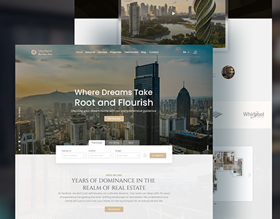 Verdant - Landing Page Design of a Real Estate Website