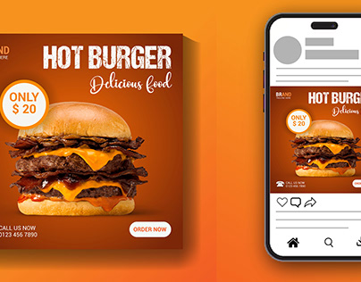 Project thumbnail - Hot burger social media