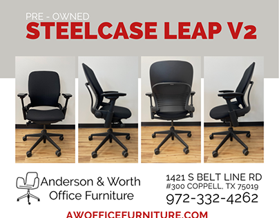 Pre-Owned Steelcase Leap V2 chairs on sale for $375!