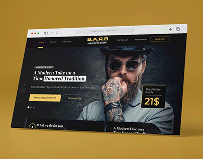 Barb Haircut shop Website Design