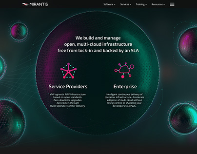 2017: Mirantis homepage animations and mock-ups