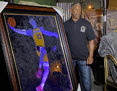 Glassman Sculpture Honoring LeBron James