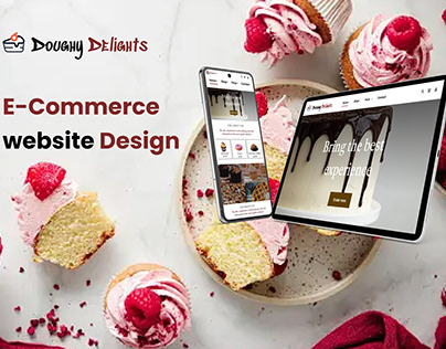 Doughy Delights I Cake shop E-Commerce Website UI UX