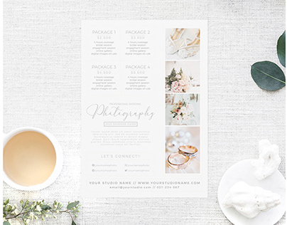Printable Price Guide Wedding Photography Template