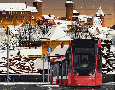 Siemens Christmas / New Year illustrations