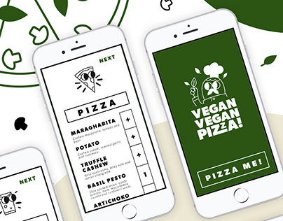 Vegan Vegan Pizza! - App (Branding+Mobile UI)
