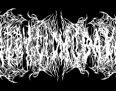 free style hand drawing death metal font name