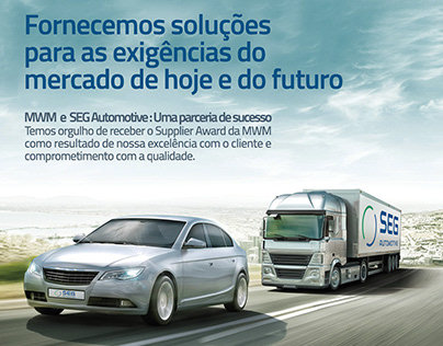 SEG Automotive Institutional magazine ad