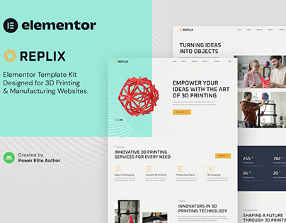 Replix – 3D Printing Elementor Template Kit
