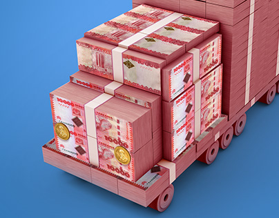 3D Money Truck