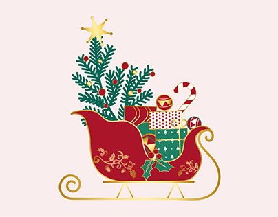 Christmas-presents-sledge-vector