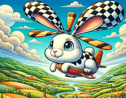 "The rabbit with checkered ears"
