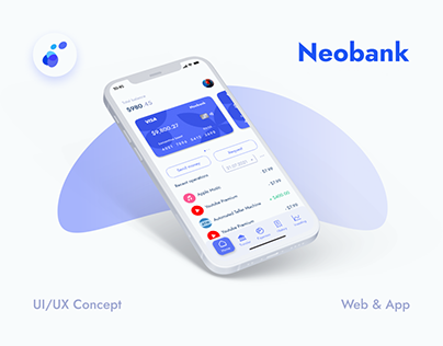 Mobile App Design for Neobank | UI Design | UX Design
