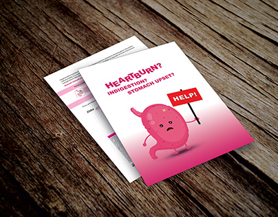 Flyer design on heartburn medicine