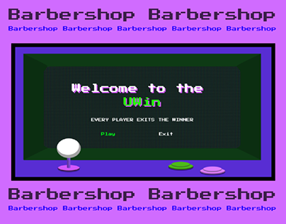 Дизайн сайта для барбершопа в стиле игр