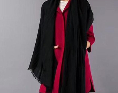 women's black lightweight cashmere scarf