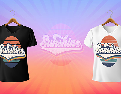 Sunshine White & Balck T-Shirt Design