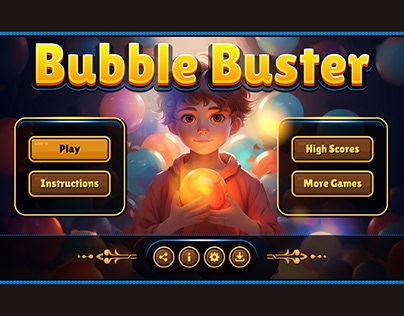 Graphic sets for "Bubble Buster" and "Bubble Bubble"