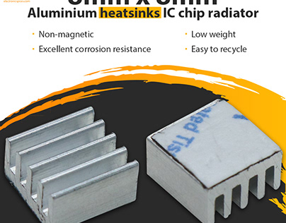 8mm x 8mm Aluminium heatsinks IC chip radiator