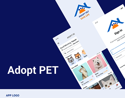 Pet Adoption Mobile App UI - Material Design 3