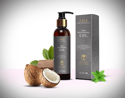 Hair oil label and packaging design | Behance