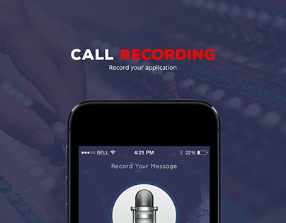 Mobile app design for call recording application
