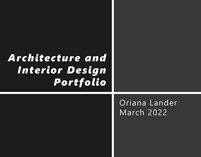Architecture and Interior Design Portfolio