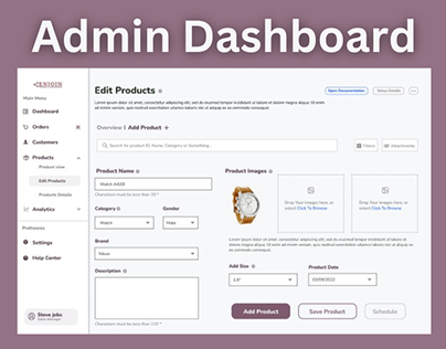 Admin Dashboard: Edit Product
