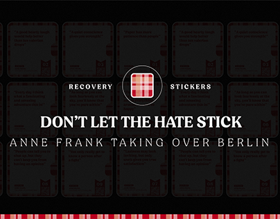 Recovery Stickers: Don't Let The Hate Stick