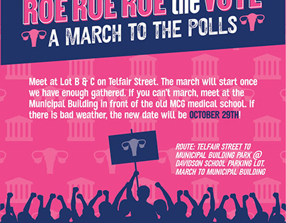 Roe the Vote March Flyer