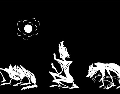 Illustration "The wolves"