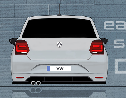 Volkswagen Polo Digital Painting