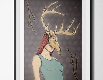 The Girl with the Deer skull
