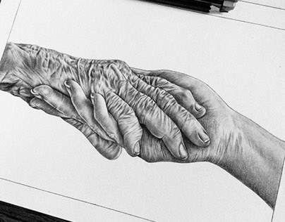 Manos. Ilustración a mano alzada.