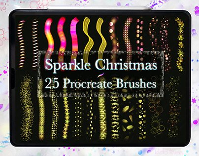 Sparkle Christmas light Brush Procreate