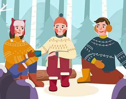 Winter Character Illustration