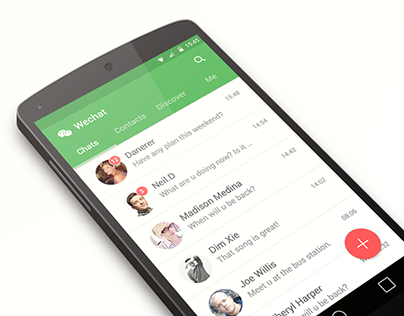 Wechat of Material Design Style