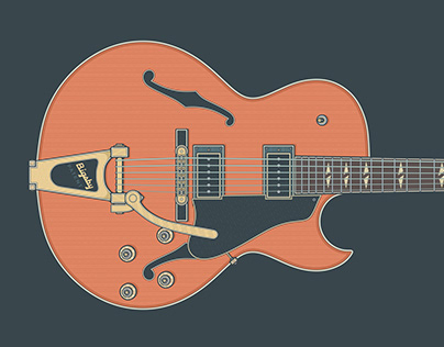 Gibson ES-195 Guitar Art