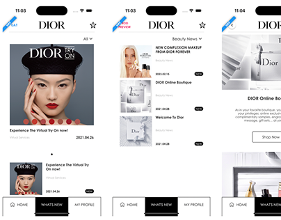 Dior Beauty– A Beauty Flutter App (iOS/Android)