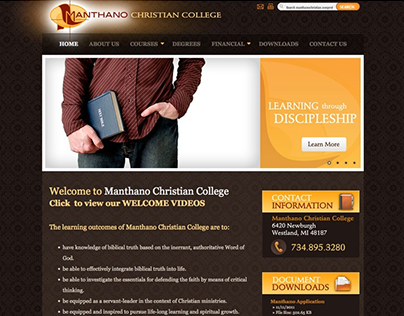 Manthano Christian College Website